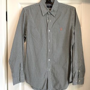 Dark Green Ralph Lauren M Check Button Down